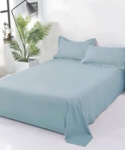 Plain Cotton Bedsheet Set – Duck Egg