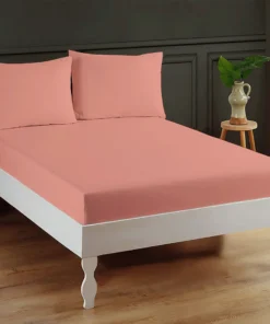 Plain Dusty Rose Fitted Bed Sheet