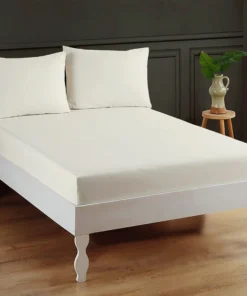 Plain Beige Fitted Bed Sheet