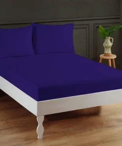 Plain Violet Fitted Bed Sheet